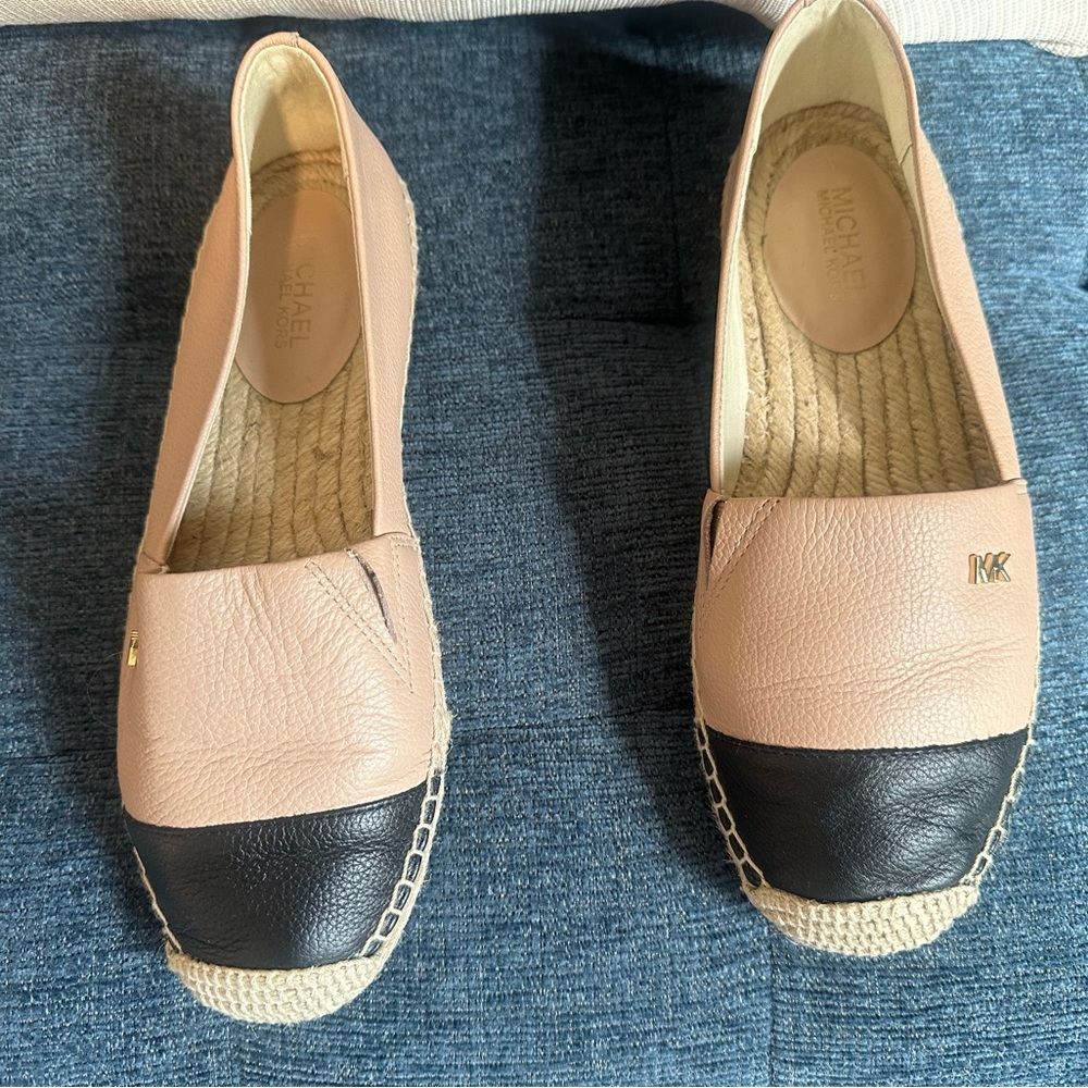 Michael Kors Pink and Black Espadrilles with Classic Silhouette